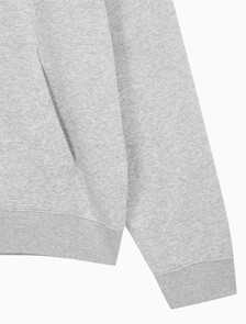 Buy 남녀공용 커브드로고 후디 in color LIGHT GREY HEATHER