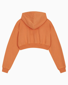 Buy 여성 미네랄 다이 모노로고 후디 in color ORANGE