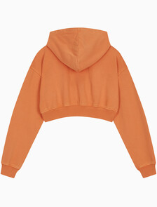 Buy 여성 미네랄 다이 모노로고 후디 in color ORANGE