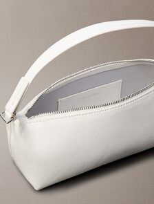 Buy 여성 엠보스드 로고 포일 글로시 콘브 백 in color White Alyssum