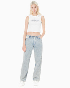 Buy 여성 90's 스트레이트핏 라이트블루 데님 in color 028A CHALKY BLU