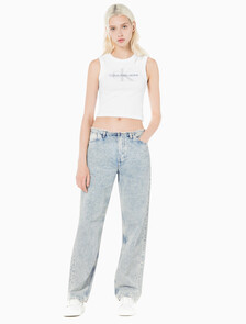 Buy 여성 90's 스트레이트핏 라이트블루 데님 in color CHALKY BLUE