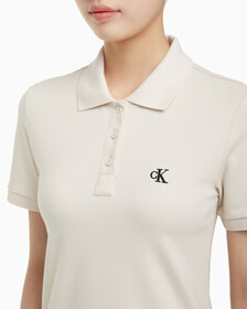 Buy 여성 CK 로고 폴로 반팔 원피스 in color BLUR FLORAL_BLACK