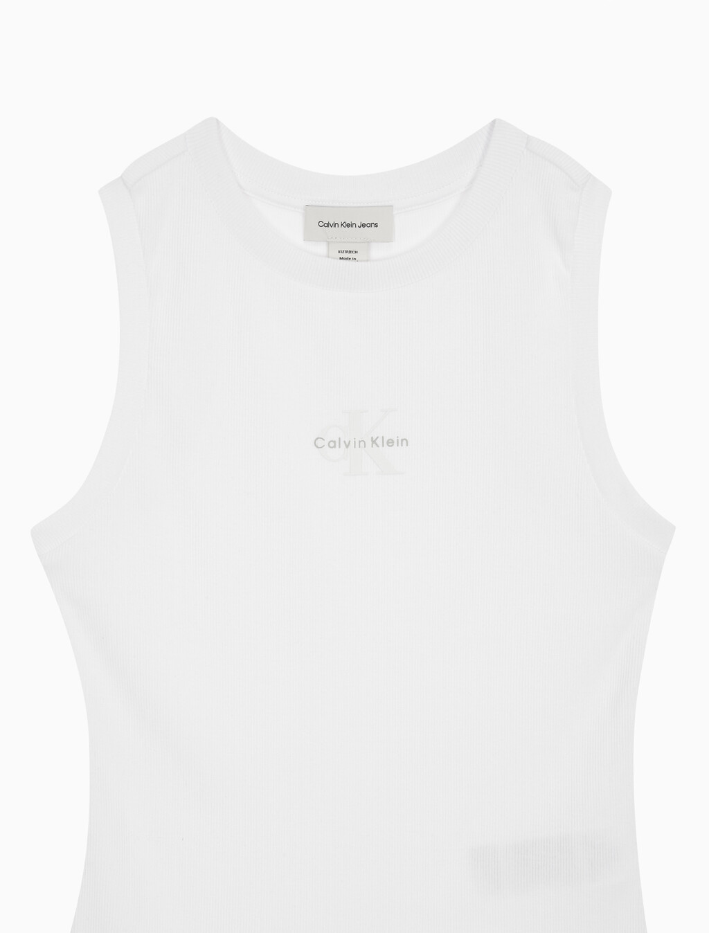 Buy 여성 모노로고 립 탱크 in color BRILLIANT WHITE
