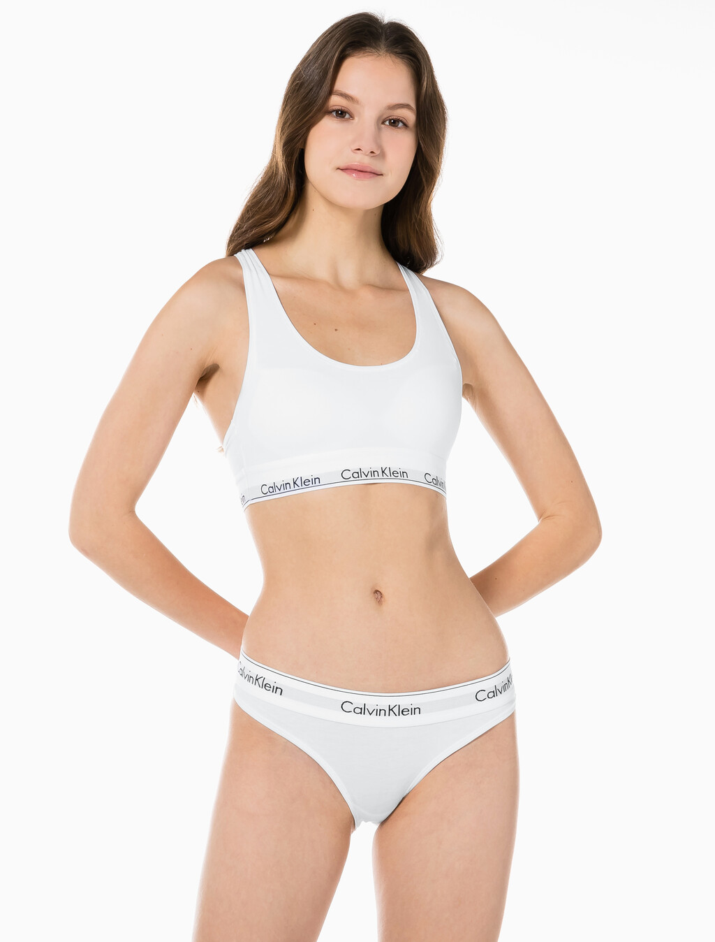 Buy 여성 모던 코튼 AF 브라렛 in color WHITE