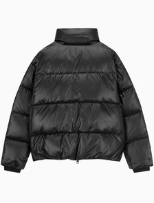 Buy 남녀공용 글로시 숏 푸퍼 in color CK BLACK