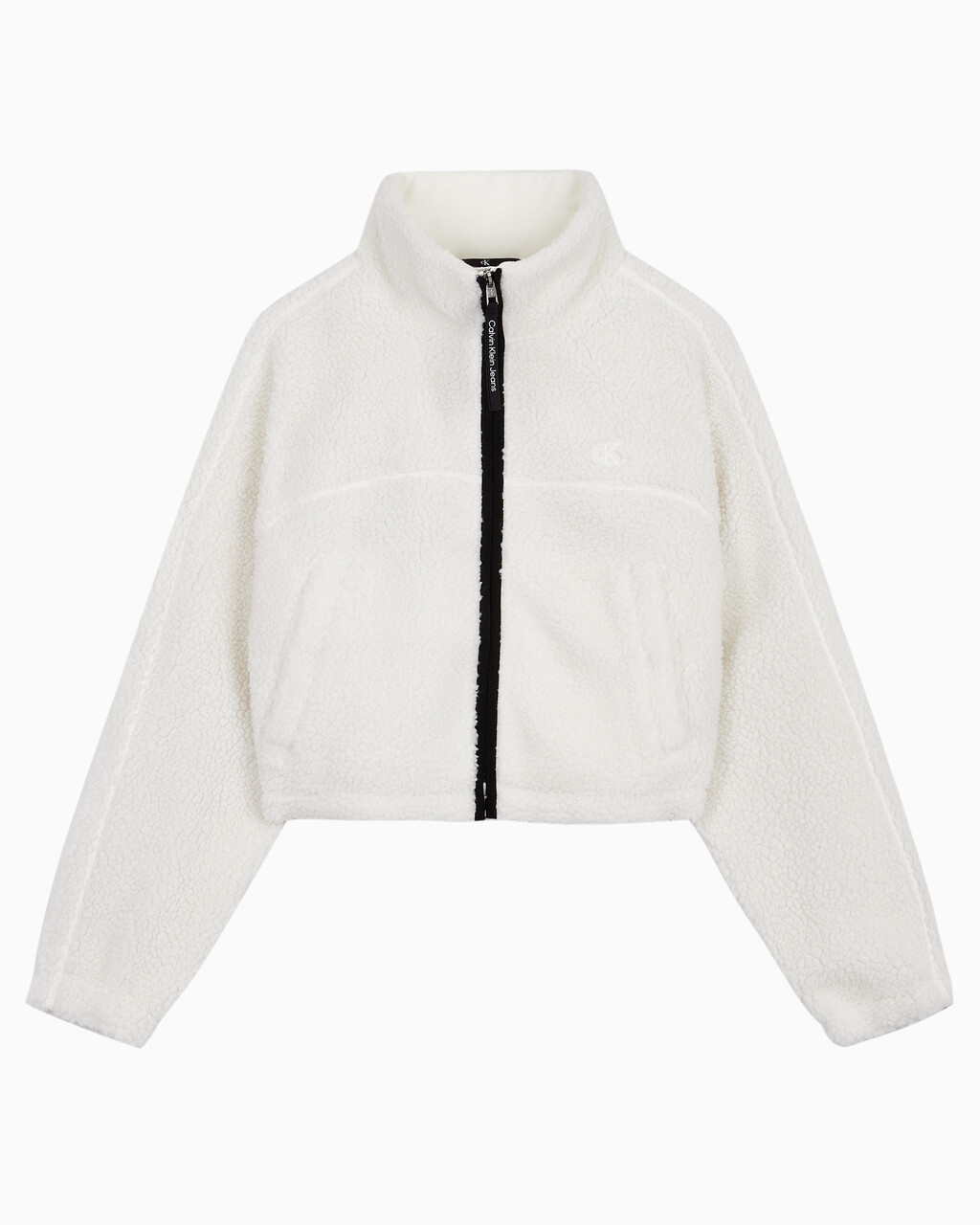 Buy 여성 크롭 쉐르파 자켓 in color WHITE