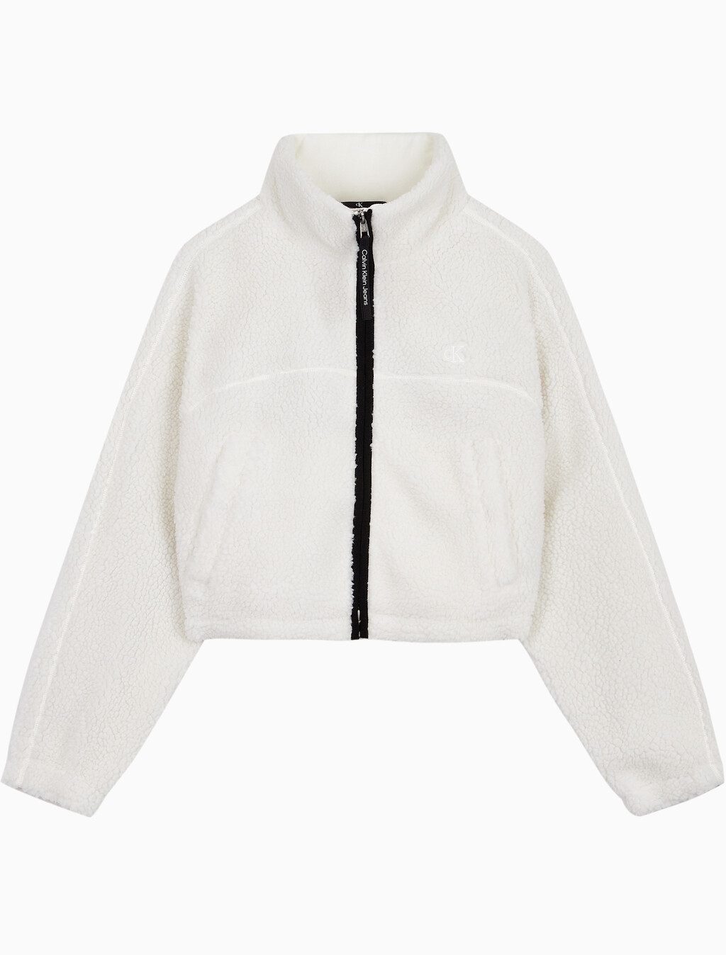 Buy 여성 크롭 쉐르파 자켓 in color WHITE