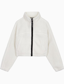 Buy 여성 크롭 쉐르파 자켓 in color WHITE