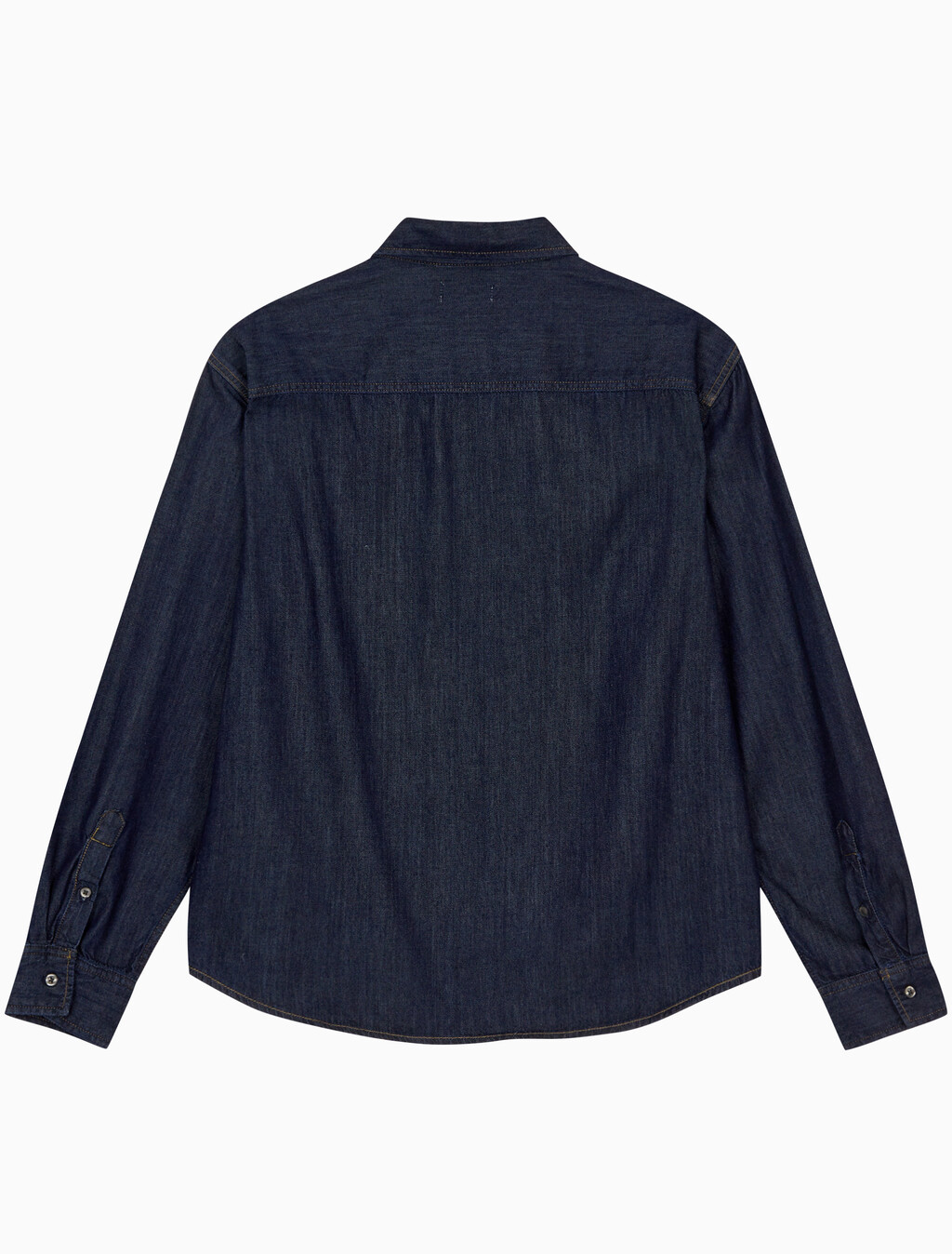 Buy 남성 레귤러핏 린스블루 데님 셔츠 in color BLUE BLACK HANGER LOOP