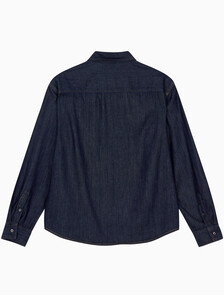 Buy 남성 레귤러핏 린스블루 데님 셔츠 in color BLUE BLACK HANGER LOOP