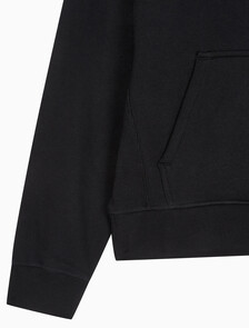 Buy 여성 릴렉스핏 CK 스몰 로고 기모 후디 in color BLACK BEAUTY