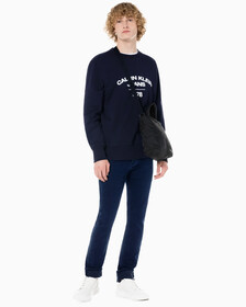 Buy 남성 슬림핏 블루블랙 데님 in color BLUE BLACK HANGER LOOP