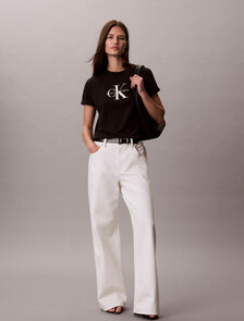 Buy 여성 애시드워시 히어로 모노로고 티 in color BLACK