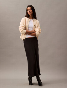Buy 여성 롱슬리브 라운드넥 가디건 in color LINEN