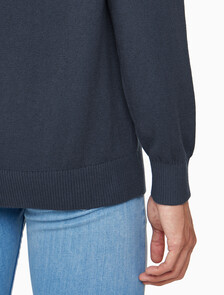 Buy 남성 CK 인타르시아 믹스 스티치 스웨터 in color NAVY