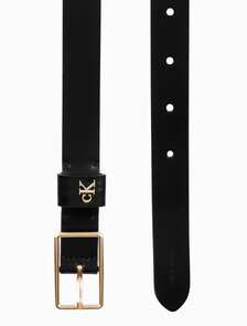 Buy 여성 스퀘어 버클 cK 로고 루프 25mm 벨트 in color Black
