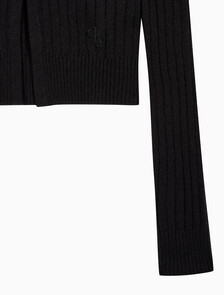Buy 여성 L/S 스트랩 가디건 in color BLACK