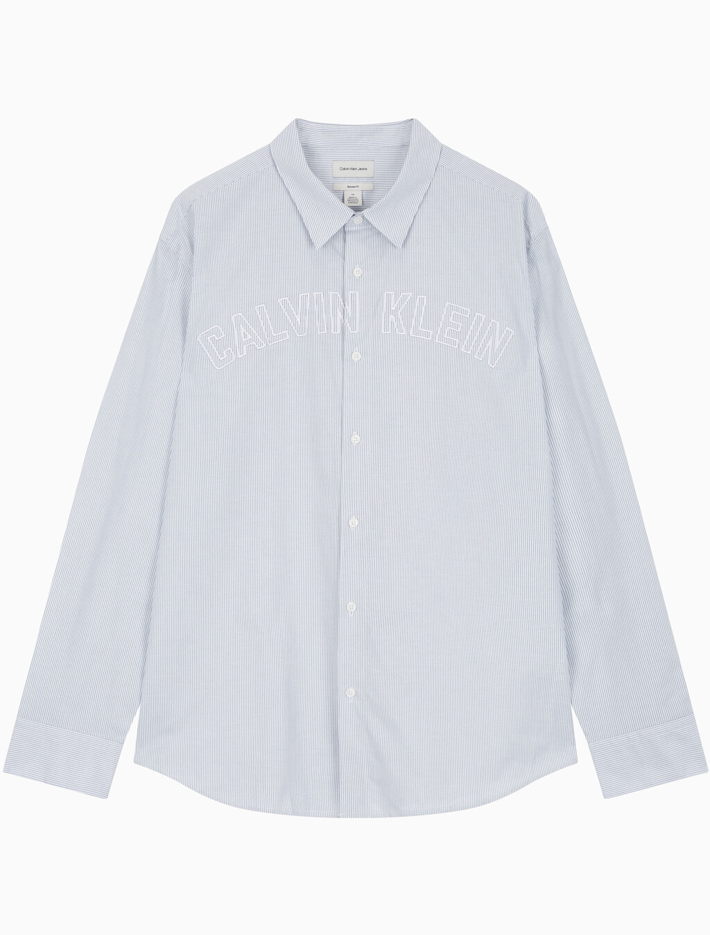 Buy 남성 커브 로고 옥스포드 클래식 셔츠 in color LIGHT BLUE