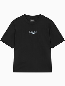 Buy 여성 박시핏 반팔 티셔츠 in color BLACK