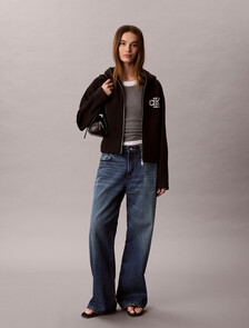 Buy 여성 숏 후디드 스쿠바 자켓 in color BLACK