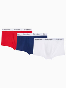 Buy 남성 EU 코튼 스트레치 3PK 로우 라이즈 드로즈 3PK in color WHITE