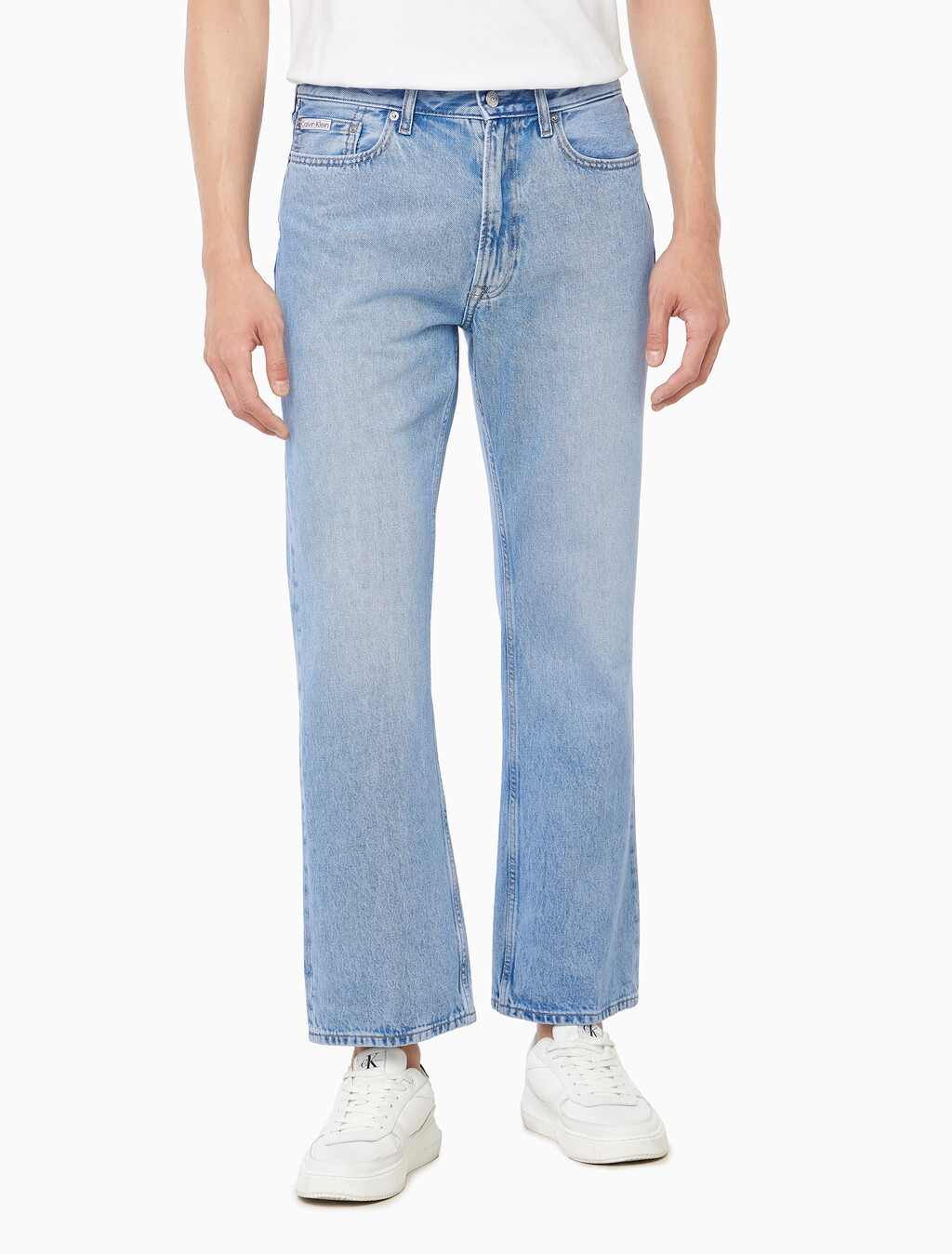 Buy 남성 부츠컷 진 in color Light blue