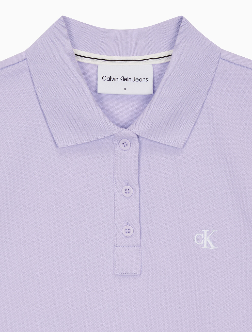 Buy 여성 CK 로고 폴로 반팔 원피스 in color LILAC