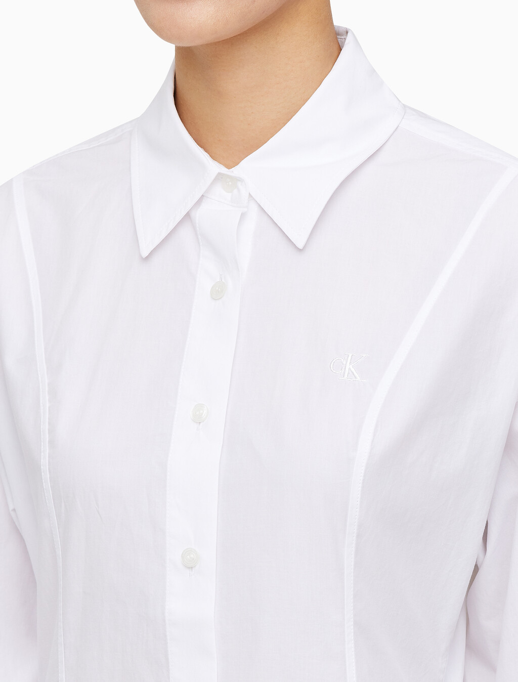 Buy 여성 롱슬리브 셔츠 드레스 in color BRIGHT WHITE