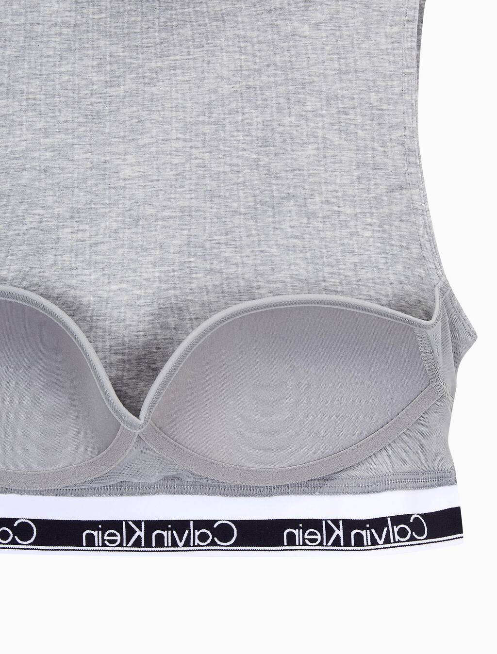 Buy 여성 아이콘 코튼 모달 AF 모크넥 브라렛 in color GREY HEATHER