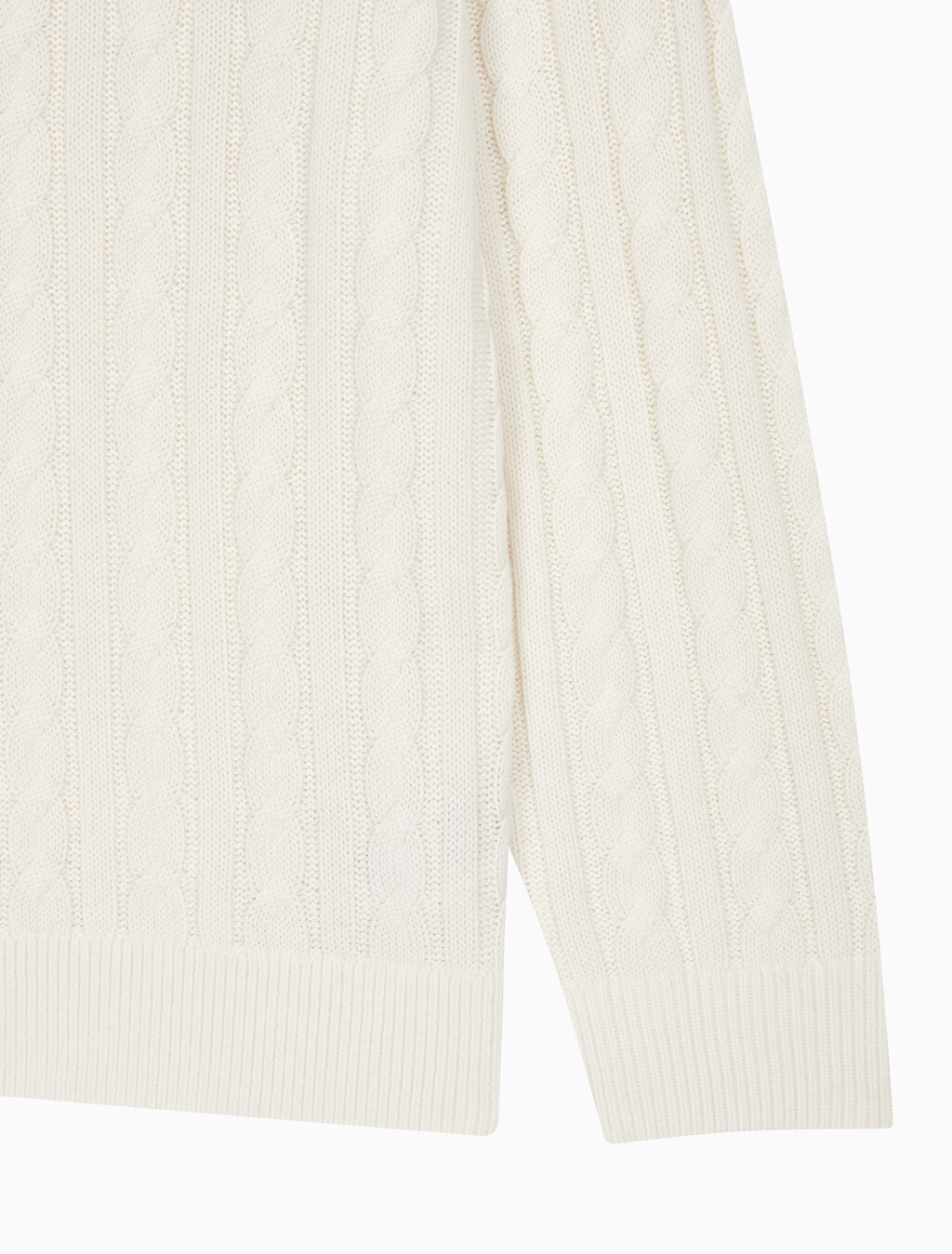 Buy 남성 케이블 크루넥 스웨터 in color WHITE