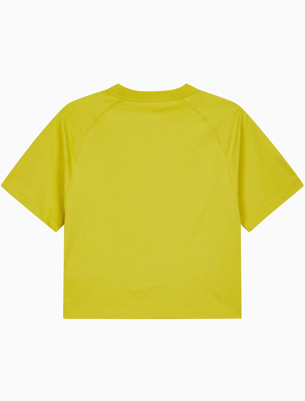 Buy 여성 박시 CK 크레스트 크롭 포켓 반팔 티셔츠 in color WARM OLIVE