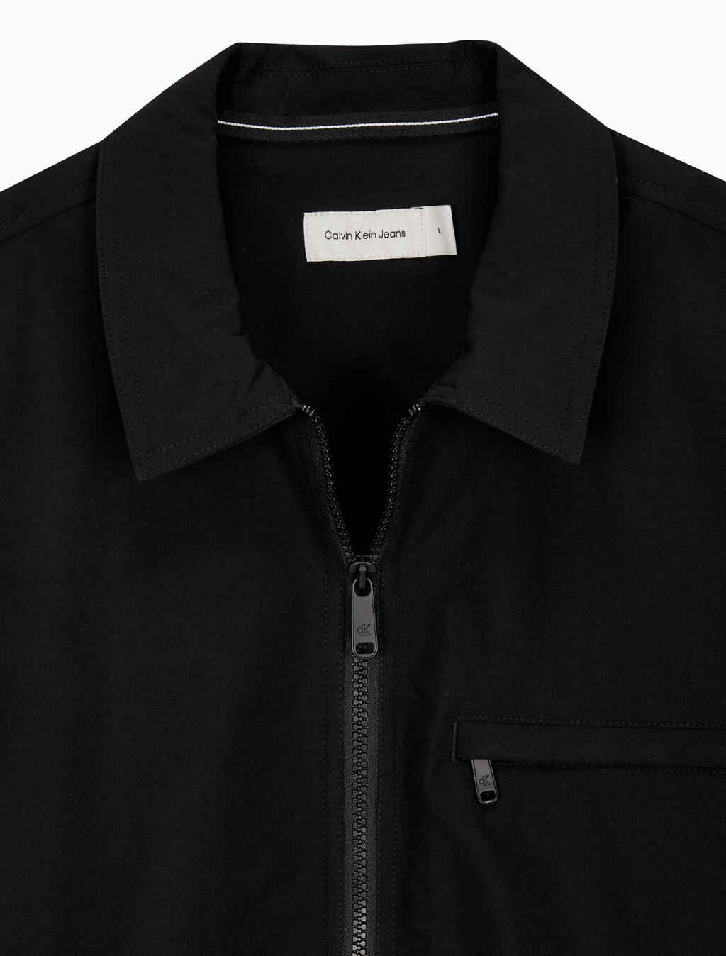 Buy 남성 집업 오버 셔츠 in color CK BLACK