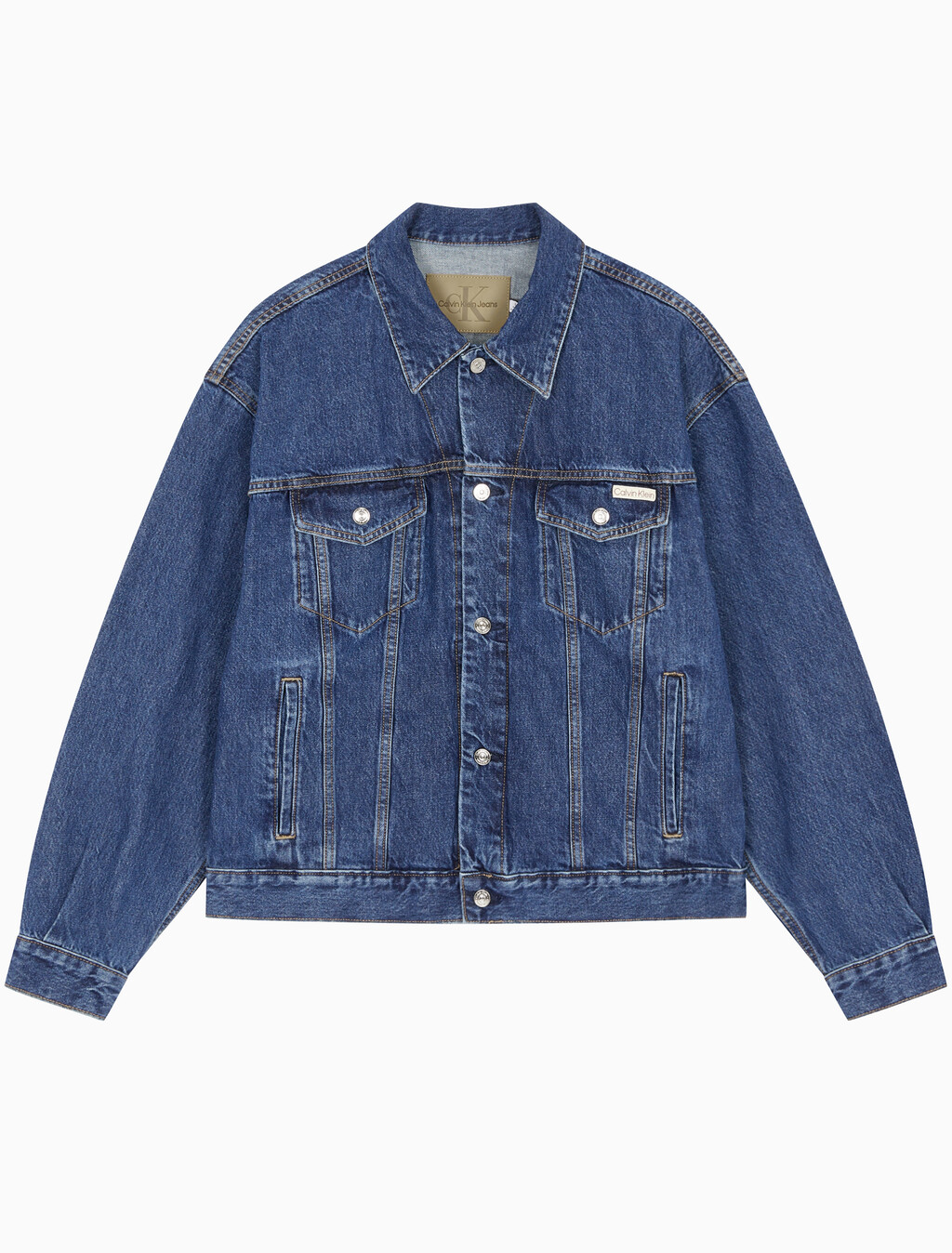 Buy 남성 90's 다크블루 데님 트러커 자켓 in color DARK BLUE