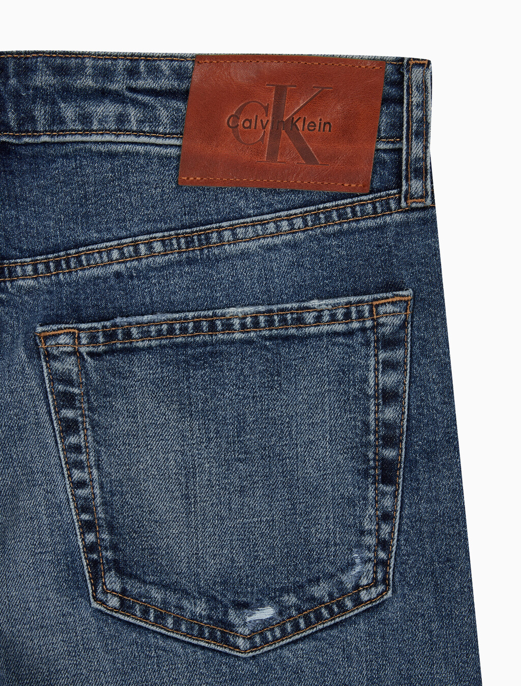 Buy 남성 슬림핏 CK 미드블루 데님 in color DARK BLUE