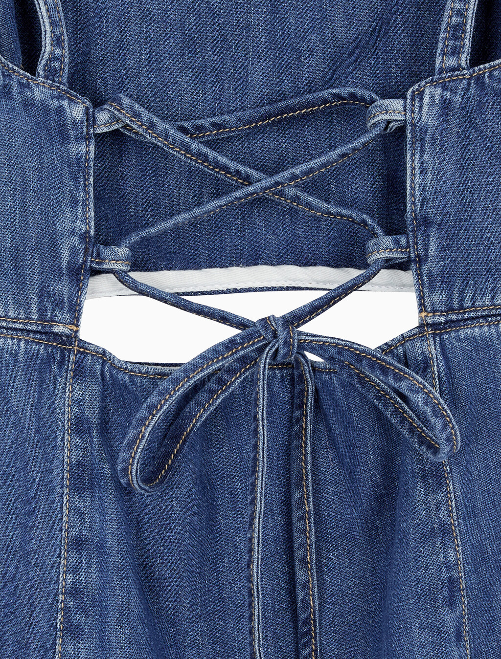 Buy 여성 컷 아웃 드레스 in color MID BLUE BACK EMBRO