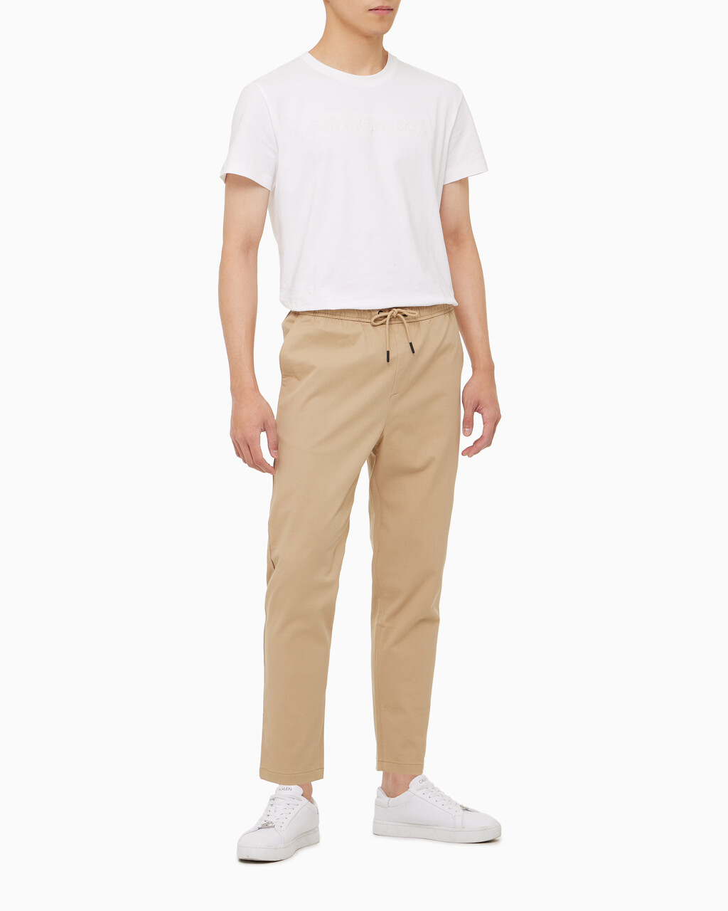 Buy 남성 슬림핏 드로코드 치노 팬츠 in color TRAVERTINE