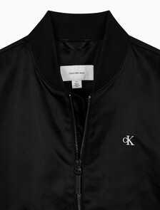 Buy 남성 나일론 보머자켓 in color BLACK