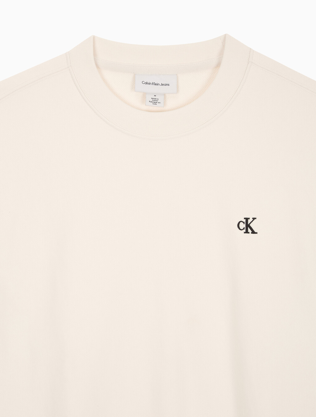 Buy 남성 프리미엄 테리 모노그램 크루넥 스웻셔츠 in color Ivory