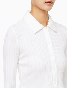 Buy 여성 폴로 립 슬립 탑 in color BRIGHT WHITE