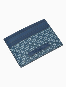 Buy 남녀공용 코티드 AOP 카드 지갑 in color Denim Blue