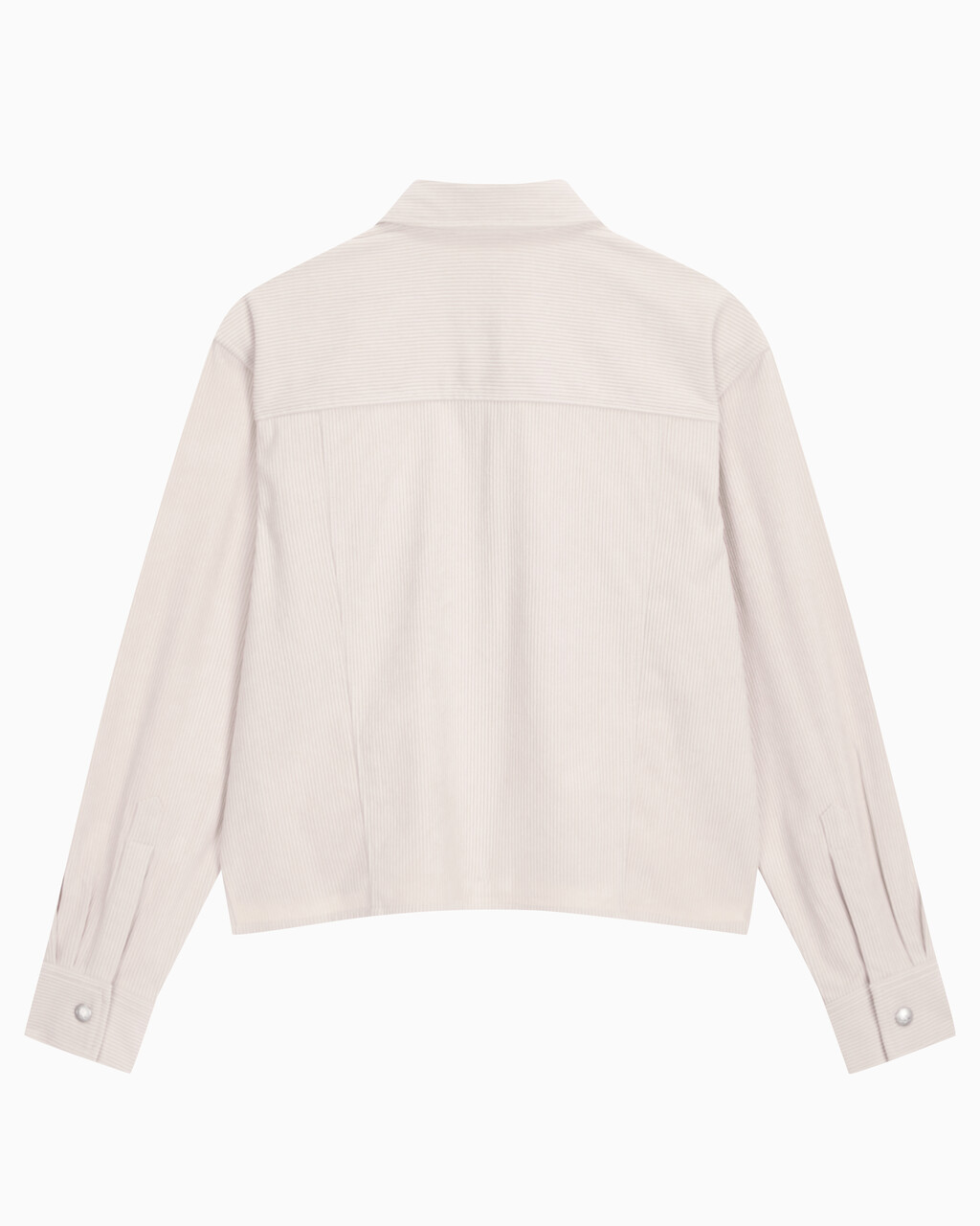 Buy 여성 코듀로이 크롭 셔츠 in color PINK BEIGE