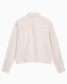 Buy 여성 코듀로이 크롭 셔츠 in color PINK BEIGE