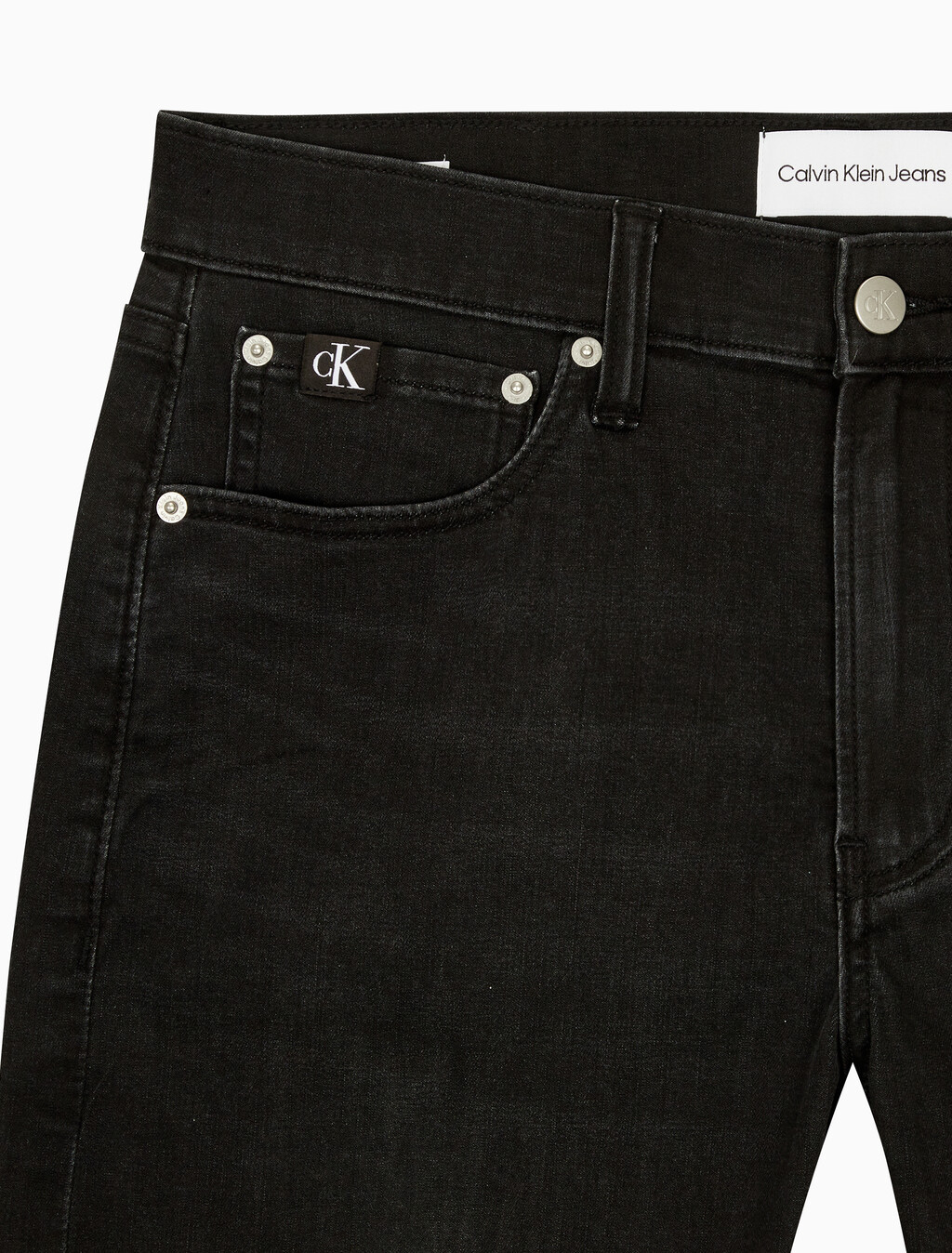 Buy 남성 37.5 기능성 레귤러 블랙 데님 쇼츠 in color WASHED BLACK LOGO LACE