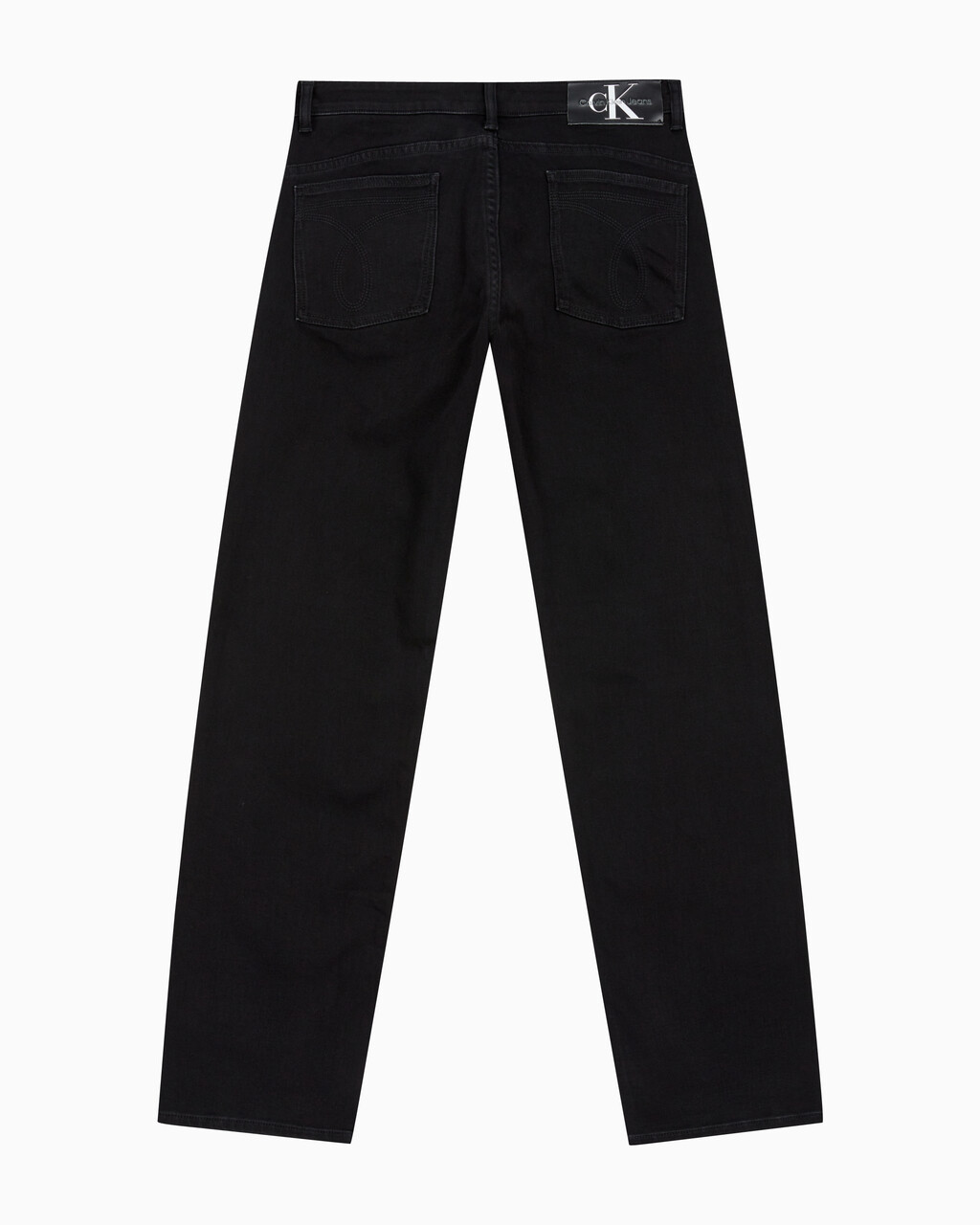 Buy 남성 바디핏 기모 블랙 데님 in color WASHED BLACK LOGO LACE