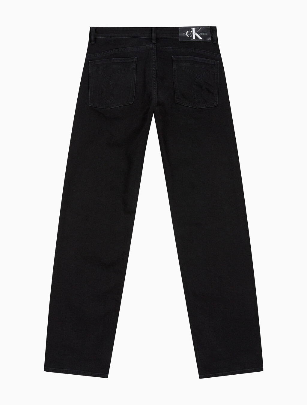 Buy 남성 바디핏 기모 블랙 데님 in color WASHED BLACK LOGO LACE