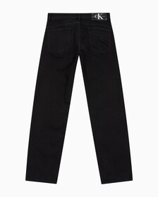 Buy 남성 바디핏 기모 블랙 데님 in color WASHED BLACK LOGO LACE