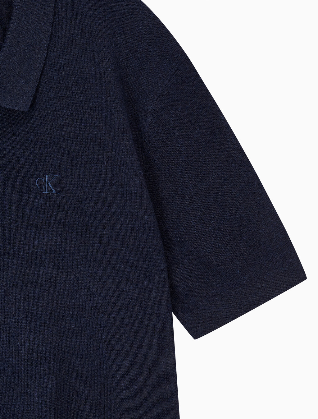 Buy 남성 엠브로이더리 로고 폴로 반팔 스웨터 in color NIGHT SKY