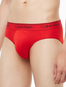 Buy 남성 마이크로 스트레치 3팩 힙 브리프 in color Black / Grey / Red