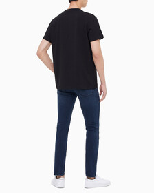 Buy 남성 레귤러핏 인스티튜셔널 로고 스트레치 반팔 티셔츠 in color CK BLACK